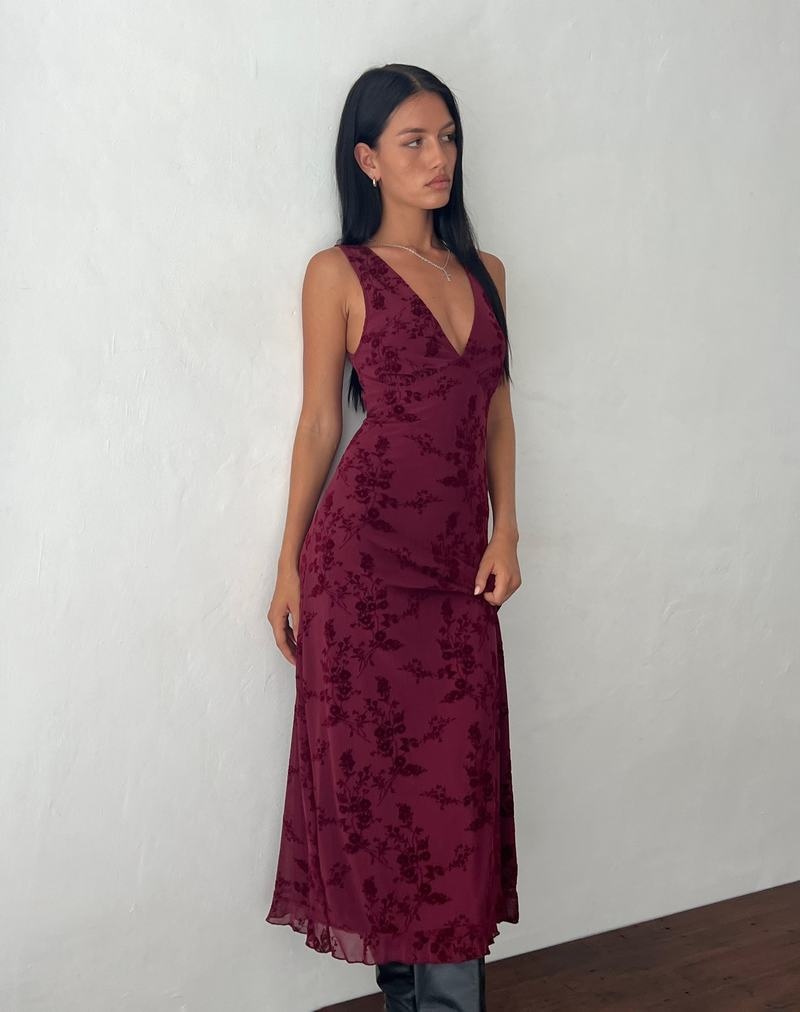 Motel Rocks Gabriela Midi-kleid Damen Rot | IPD496CM