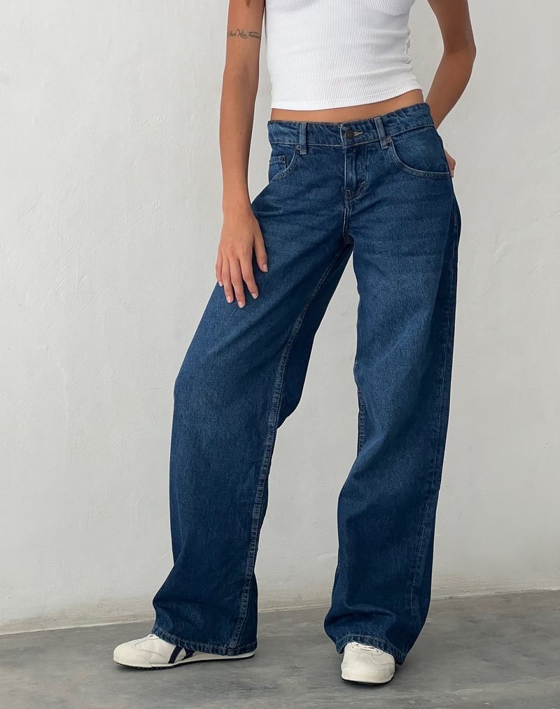 Motel Rocks Low Rise Parallel Jeans Damen Blau | VHA4829FD