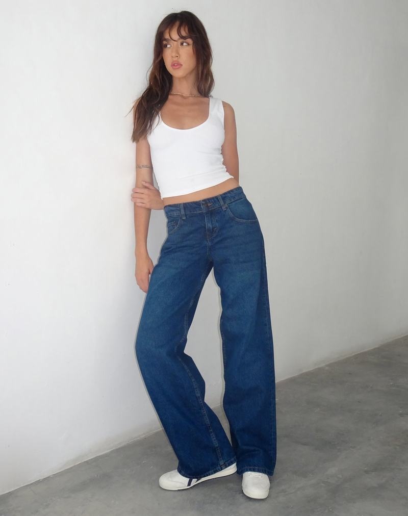 Motel Rocks Low Rise Parallel Jeans Damen Blau | VHA4829FD