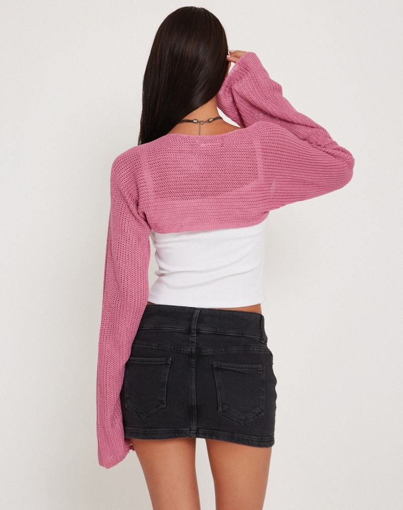 Motel Rocks Nobila Shrug Pullover Damen Rosa | IOP8515VP