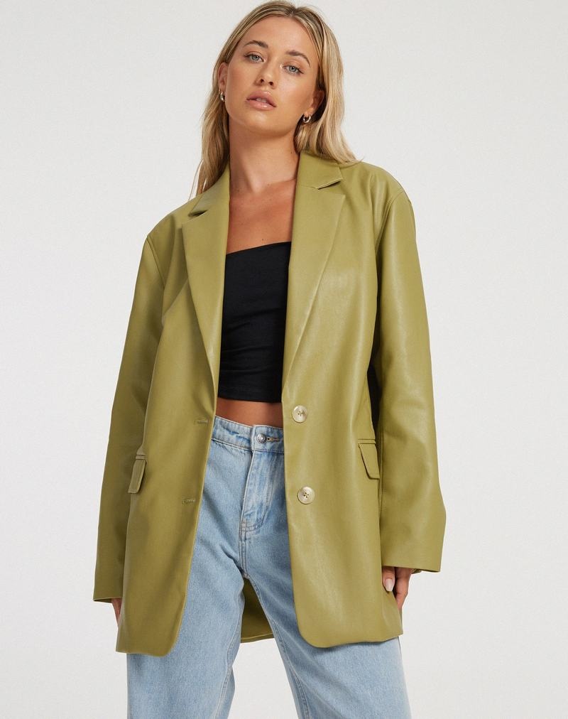 Motel Rocks Saken Blazer Damen Grün | CQQ2390CK